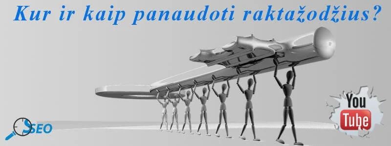 Kur ir kaip panaudoti Raktažodžius