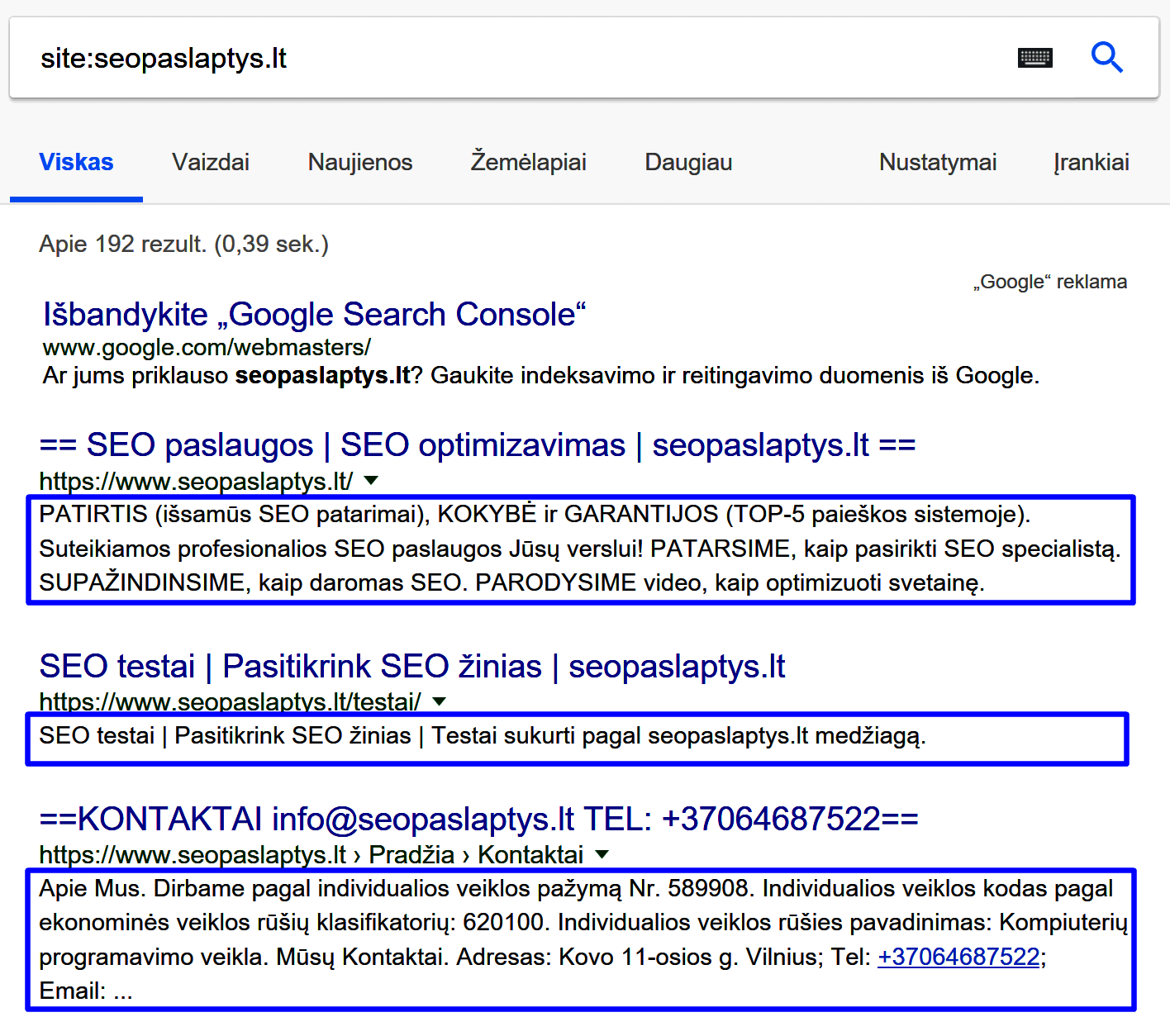 Meta aprašymas- google paieškoje Meta aprašymas- google paieškoje