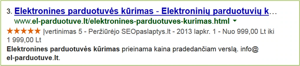 elektroniniu parduotuviu kurimas